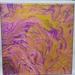 Acrylic paint pouring Fluid art Original Abstract painting Wall art