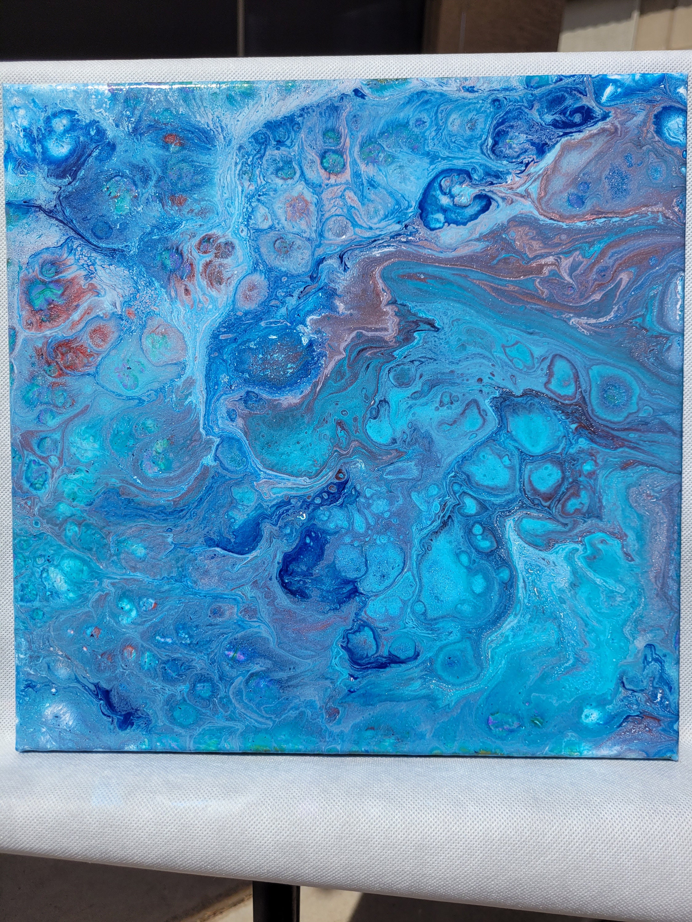 Acrylic Paint Pouring Fluid Art Original Abstract Painting Wall Art - Etsy