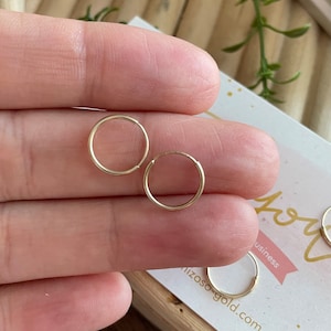 Huggie Hoop Earrings-10K Hoop Earrings- Small Hoop Earrings-Hoop Earring Set- Mini Gold Hoops- Endless Hoop Earrings with Snakes