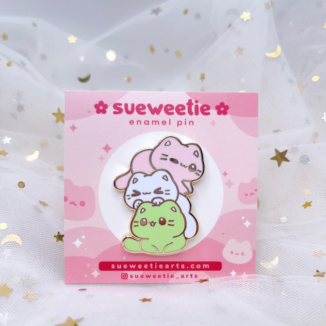 Dango Pin Dango Cat Enamel Pin | Cute Chibi Art Pet Kitty | Cartoon Kawaii Animal ...