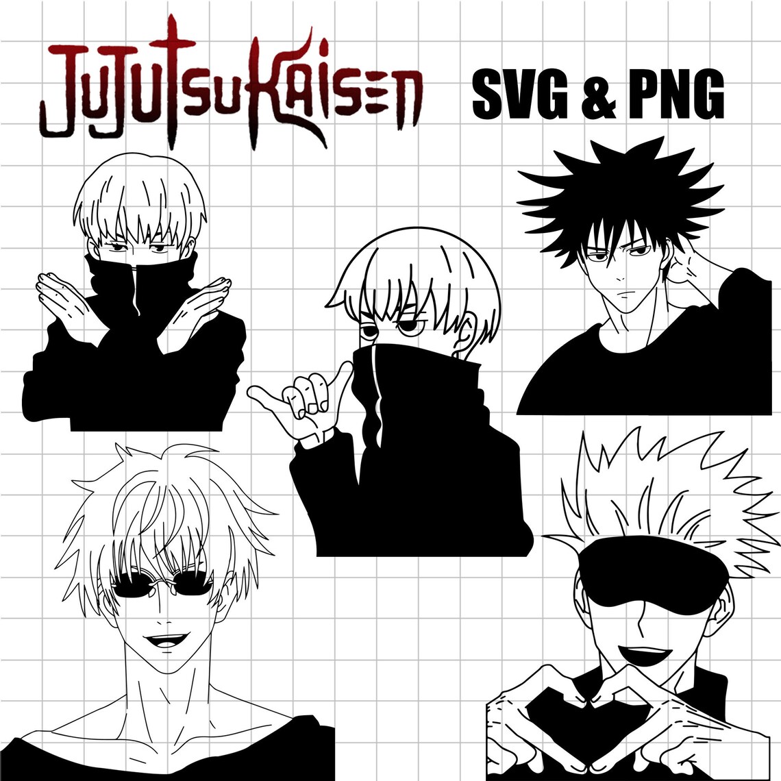 Jujutsu Kaisen SVG/Vector pack V3. Instant Download. | Etsy