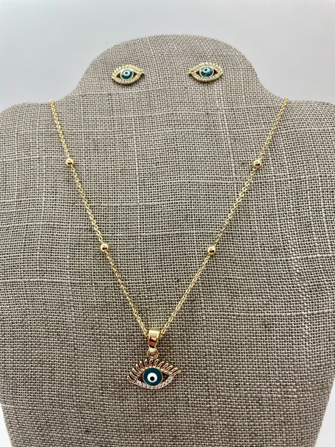 Evil Eye Set Jewelry Set 18k Gold Filled Set Lucky Set Etsy
