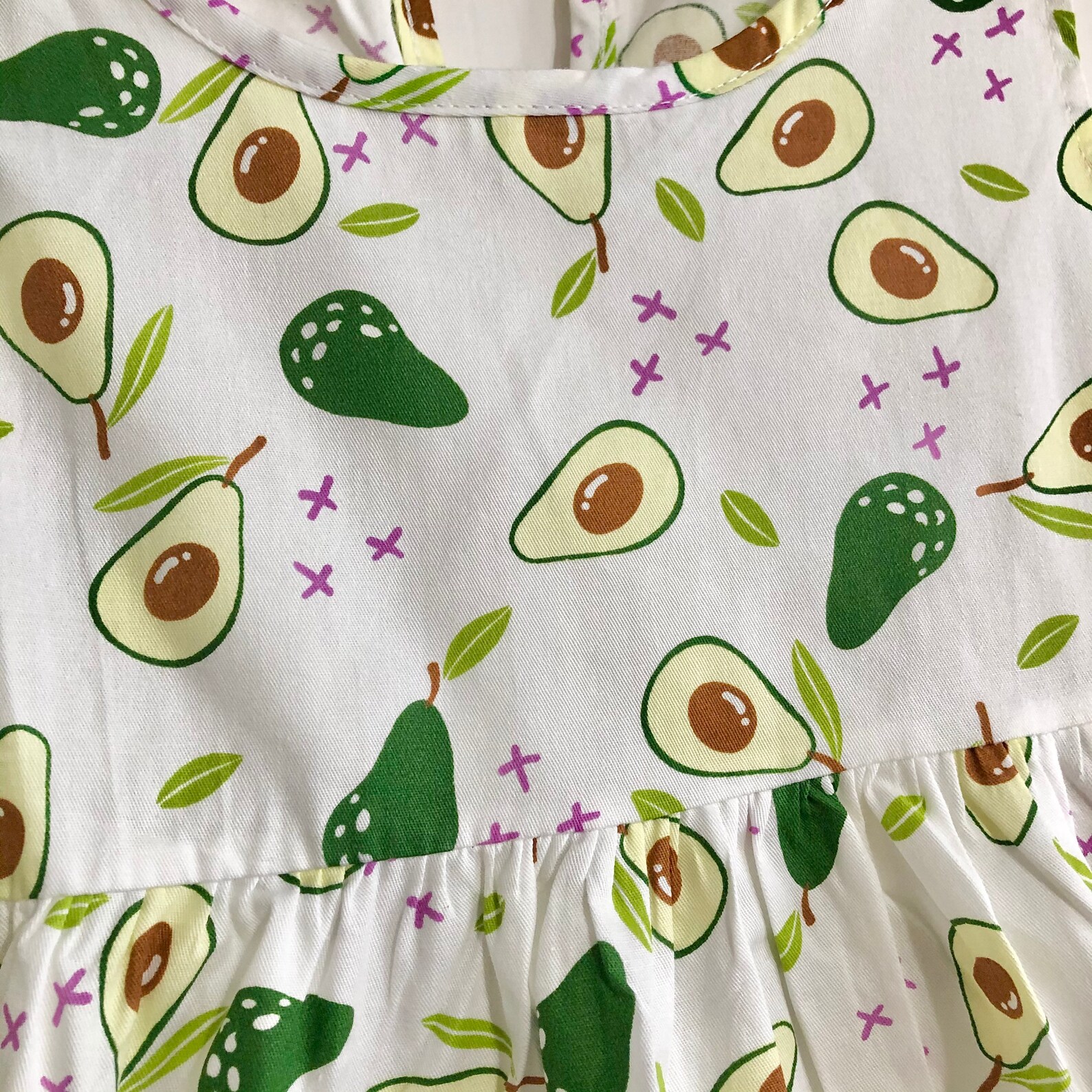 Girls Dresses, Girls Avocado Dress, Girls Fruit Dress, Girls Avocado