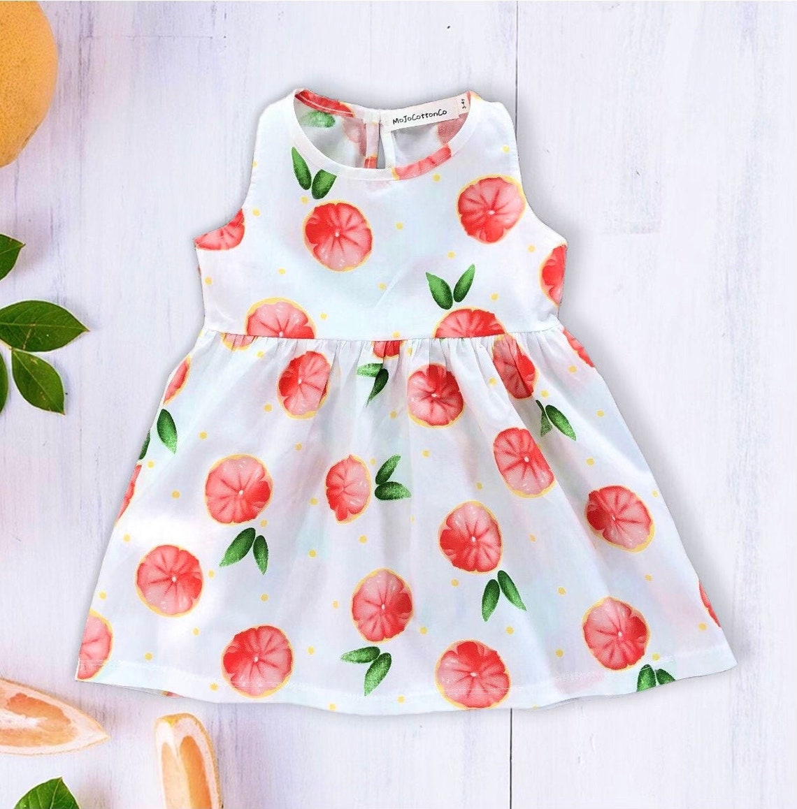 Girls dress summer girls grapefruit dress girls fruit dress Etsy