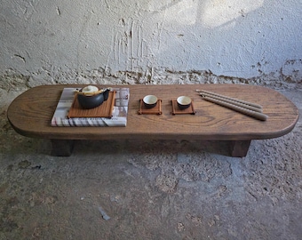 Meditation Table Wabi Sabi Decor Rustic Tea Table Cha Dao Tea Table Zen Furniture Tea Ritual Table Japanese Table Low Tea Ceremony Table