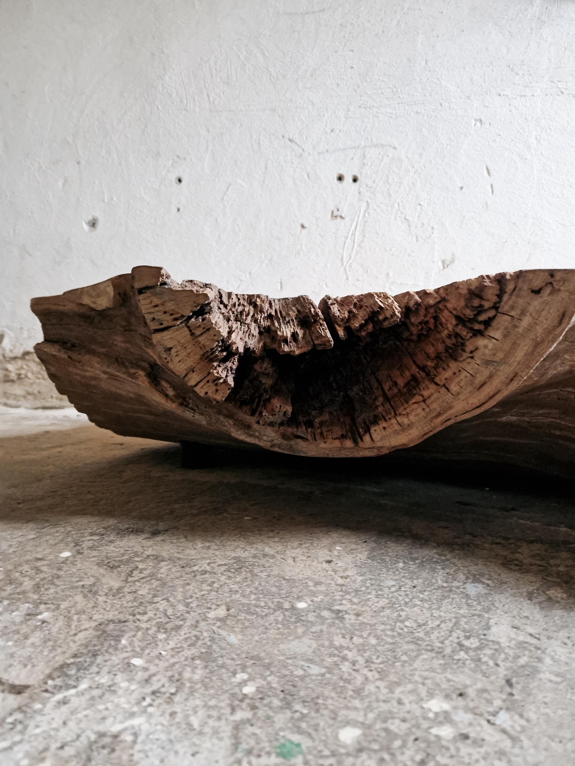 Reclaimed Wood Oak Coffee Table, Wabi Sabi Coffee Table, Natural Livingroom Decoration, Japanese Style Coffee Table, Japandi Furniture