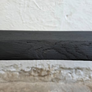 Console Table Wabi Sabi Black Bench Japanese Solid Wood Furniture Wood Slab Bench Industrial Reclaimed Wood Bench Modern Home Bench Narrow