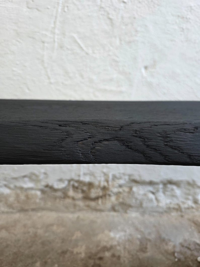 Console Table Wabi Sabi Black Bench Japanese Solid Wood Furniture Wood Slab Bench Industrial Reclaimed Wood Bench Modern Home Bench Narrow