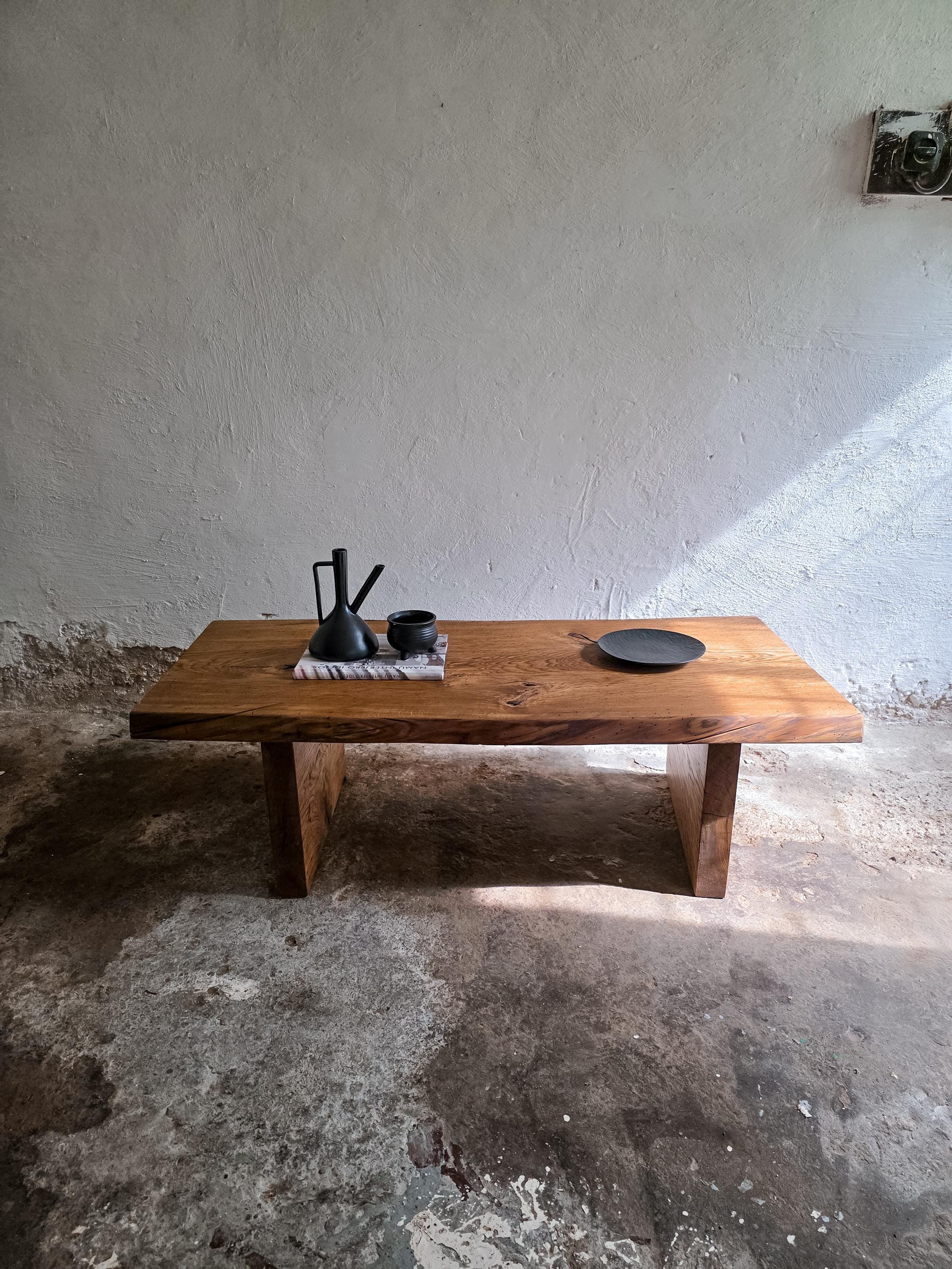 Wood Slab Japanese Coffee Table, Japanese Furniture, Low Coffee