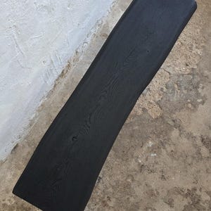 Console Table Wabi Sabi Black Bench Japanese Solid Wood Furniture Wood Slab Bench Industrial Reclaimed Wood Bench Modern Home Bench Narrow