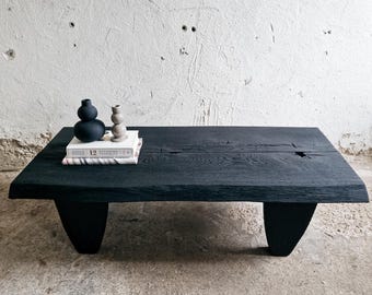 80-90s vintage ビーンズ テーブル ジャパニーズモダン Wabi Sabi Coffee Table, Japanese Low Coffee Table, Solid