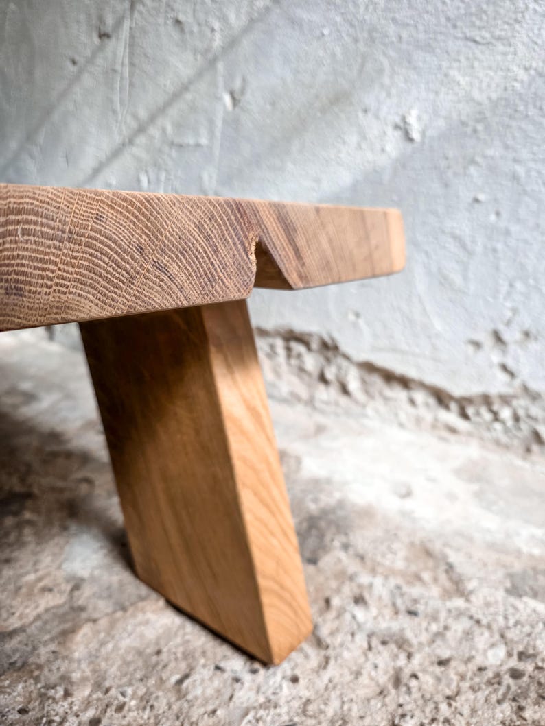Low Coffee Table, Japanese Style Coffee Table, Japandi Furniture, Reclaimed Wood Oak Coffee Table, Wood Slab Coffee Table, Solid Wood Table
