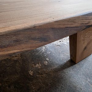 Low Coffee Table, Japanese Style Coffee Table, Japandi Furniture, Reclaimed Wood Oak Coffee Table, Wood Slab Coffee Table, Solid Wood Table