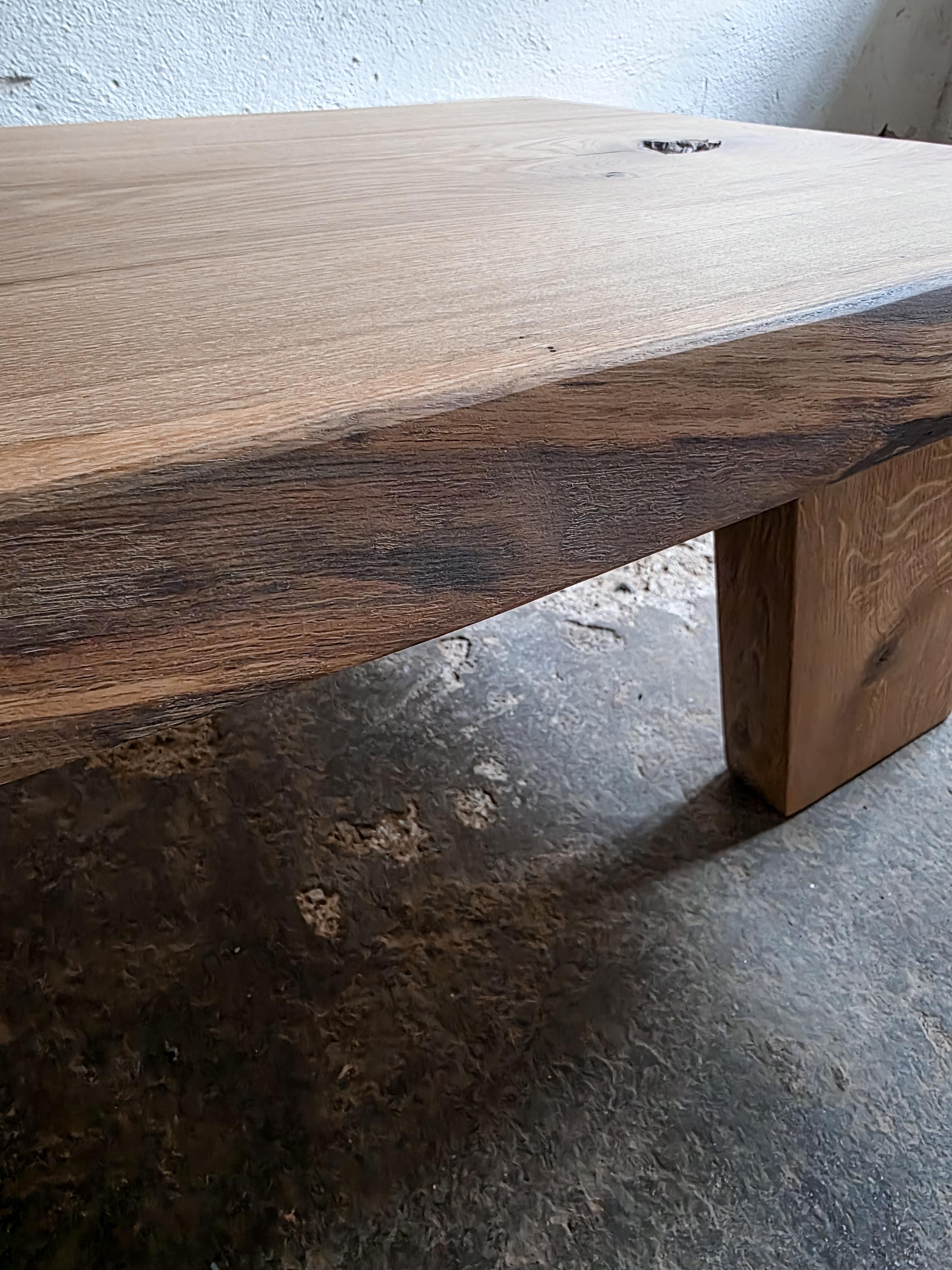 Reclaimed Oak Wood Low Coffee Table: Japanese Japandi Style - Etsy