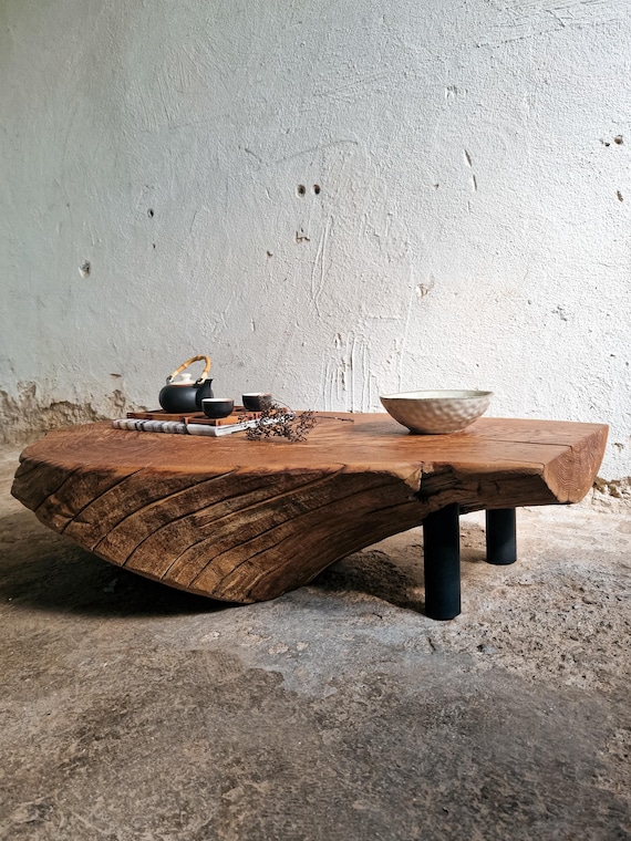 Wabi Sabi Coffee Table, Small Meditation Table, Zen Furniture