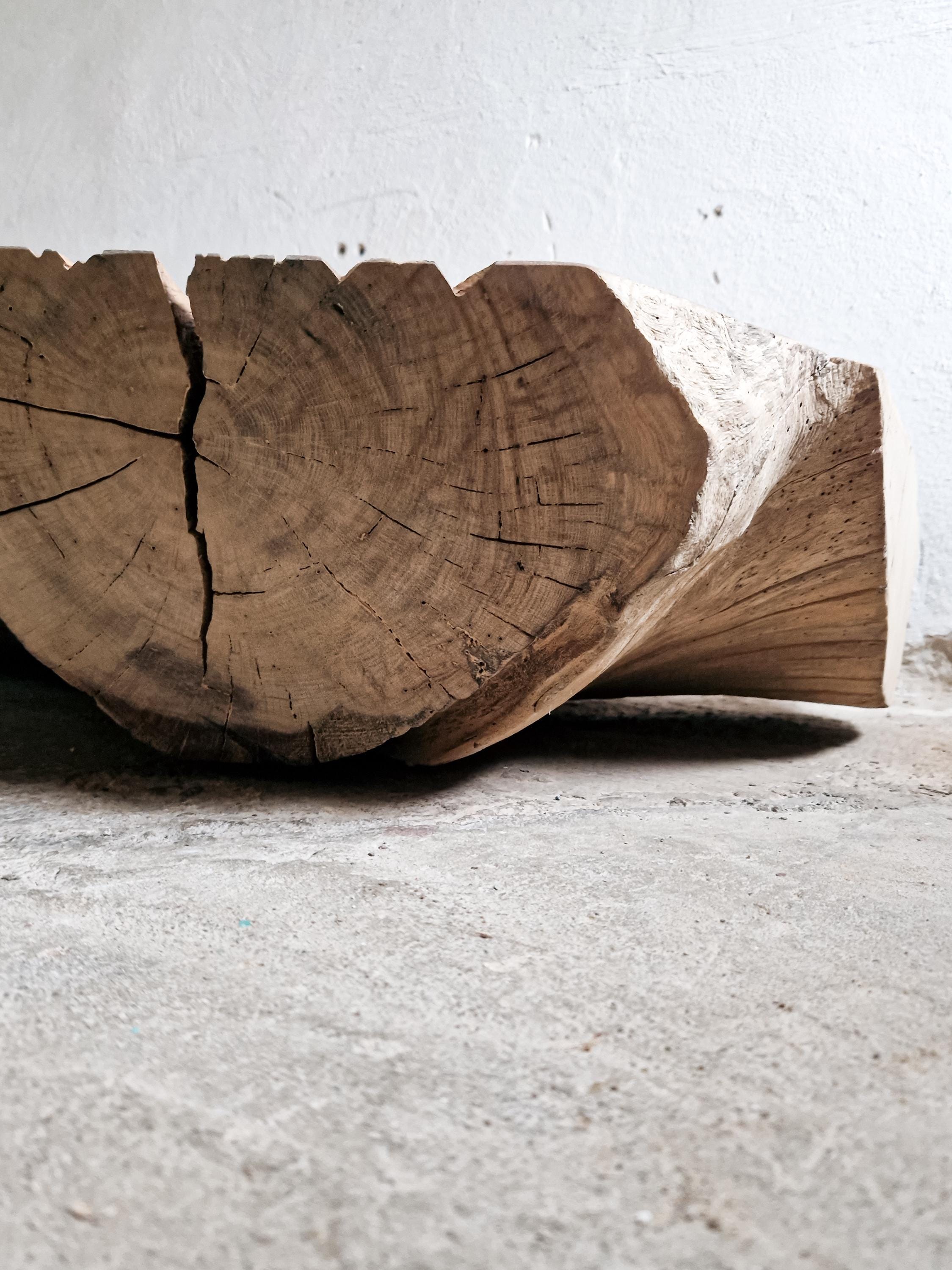 Reclaimed Wood Oak Coffee Table, Wabi Sabi Coffee Table, Natural Livingroom Decoration, Japanese Style Coffee Table, Japandi Furniture