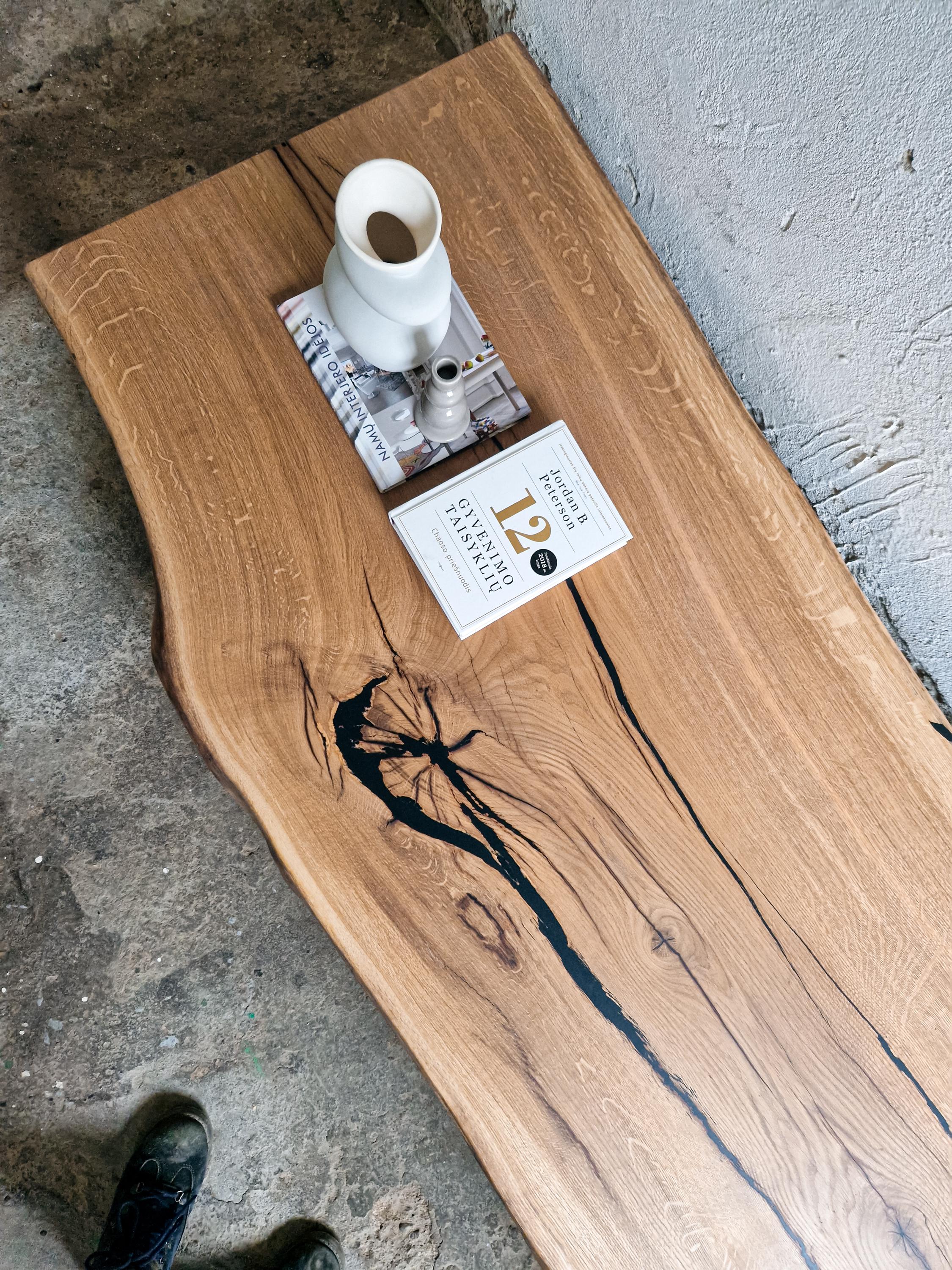 Live Edge Wood Slab Japanese Coffee Table, Japanese Furniture, Reclaimed Wood Low Coffee Table, Wabi Sabi Coffee Table, Industrial Furniture