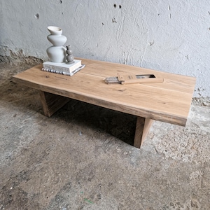 Wood Slab Japanese Coffee Table, Japanese Furniture, Low Coffee Table, Wabi Sabi Coffee Table, Industrial Furniture, Bohemian Coffee Table