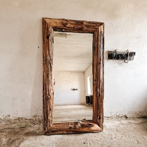Oversized cheap rustic mirror