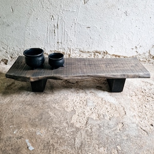 Meditation Table Wabi Sabi Decor Rustic Tea Table Cha Dao Tea Table Zen Furniture Tea Ritual Table Japanese Table Low Bench Tea Ceremony