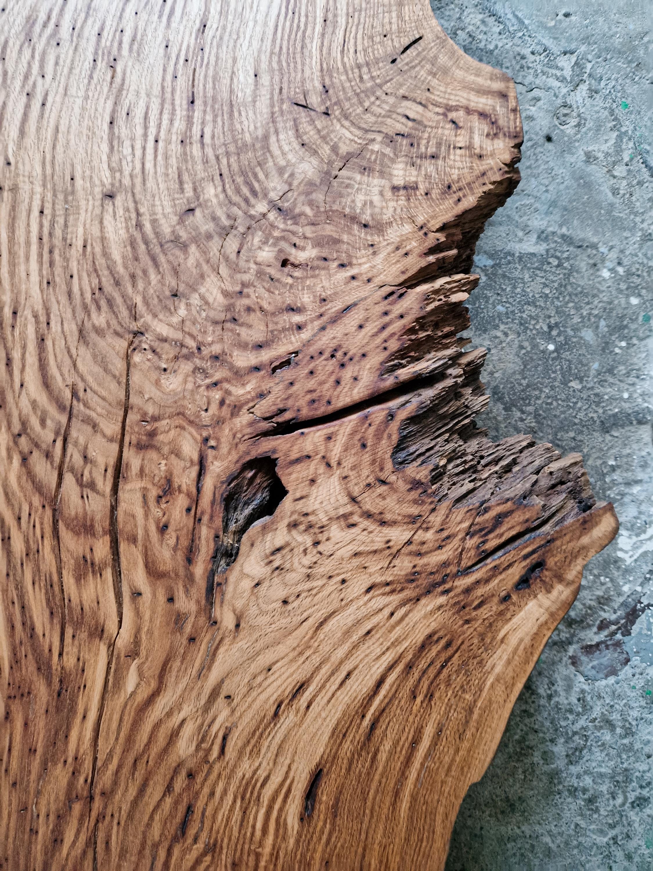 Reclaimed Wood Oak Coffee Table, Wabi Sabi Coffee Table, Natural Livingroom Decoration, Japanese Style Coffee Table, Japandi Furniture