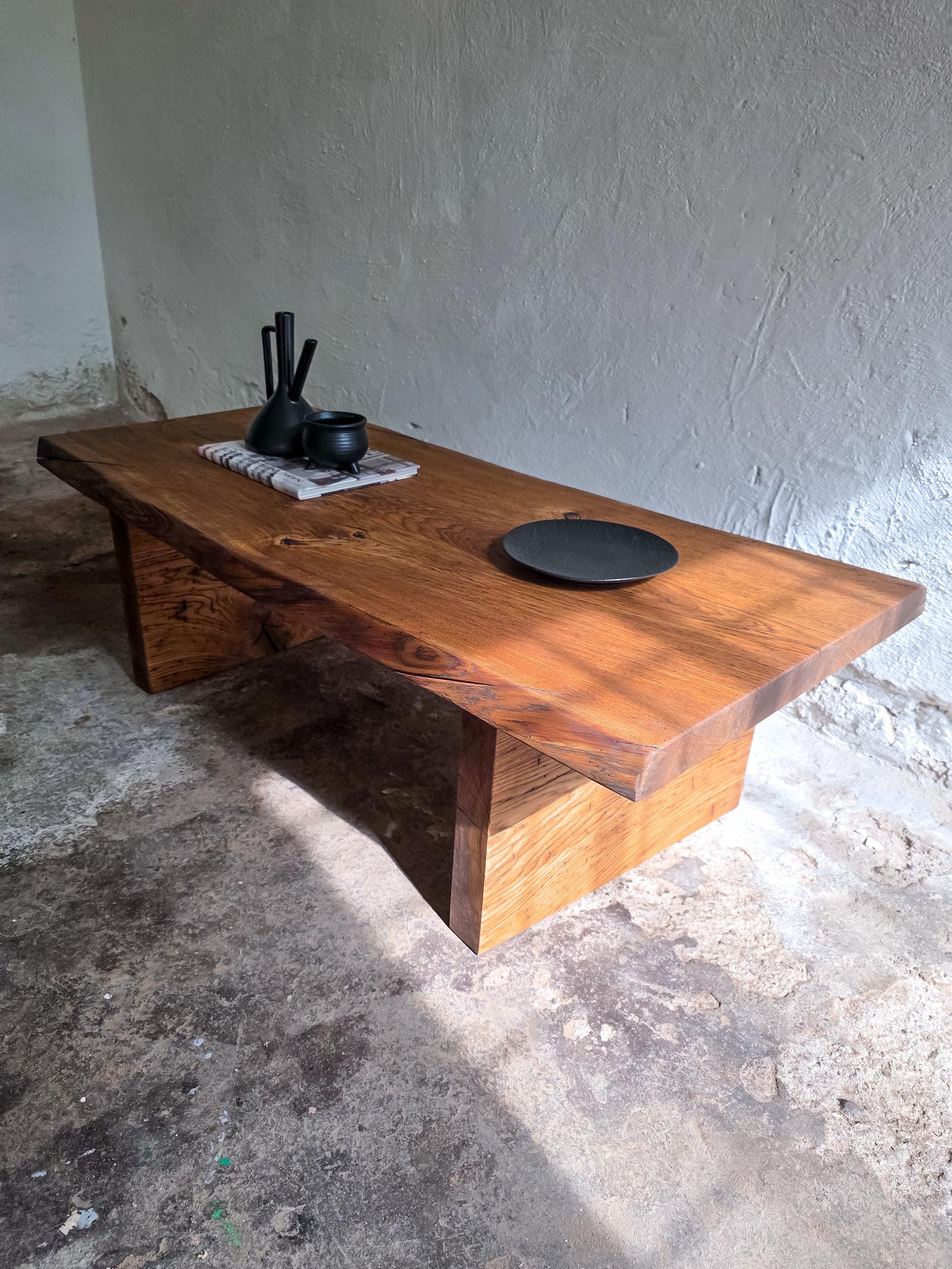 Wood Slab Japanese Coffee Table, Japanese Furniture, Low Coffee