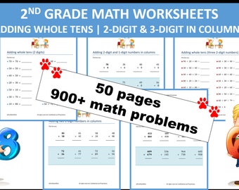Math Worksheets Etsy