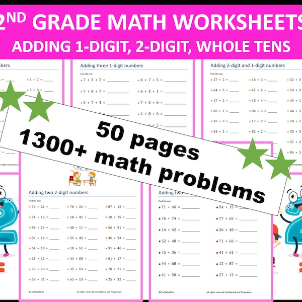 Second Grade Math Posters - Etsy