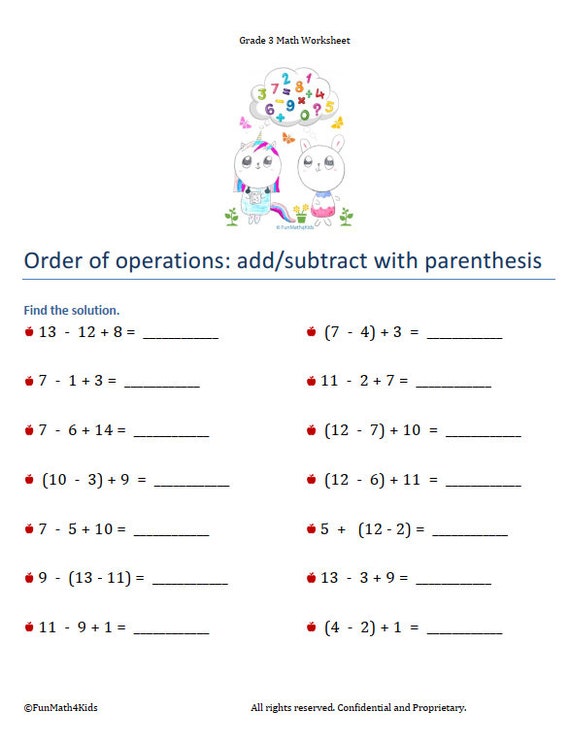 12th Grade Math Worksheets