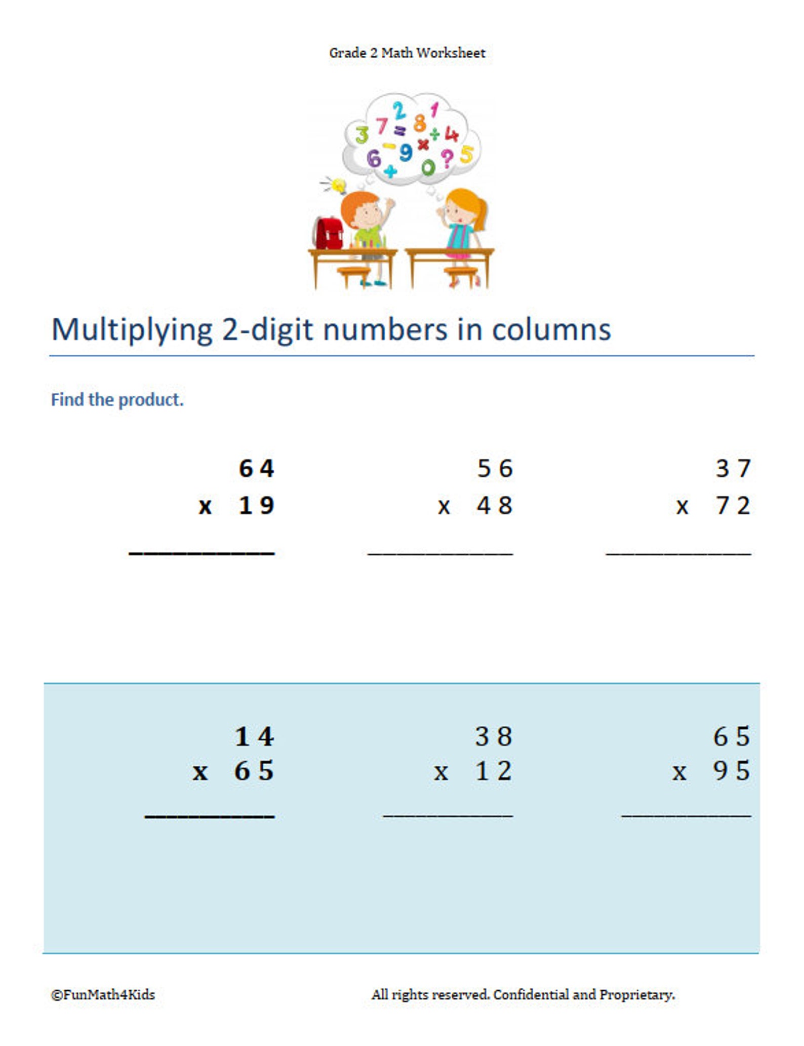 2nd Grade Math Worksheets | Multiplication Tables | 2- and 3-digits ...