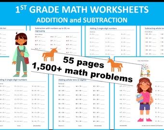 1st Grade Math Worksheets: Addition & Subtraction (Printable PDF)