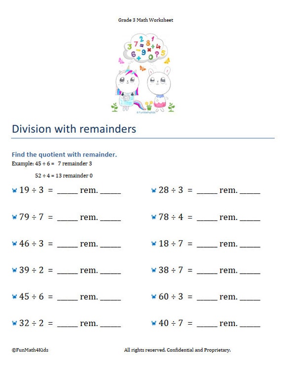 Math worksheets basic operations