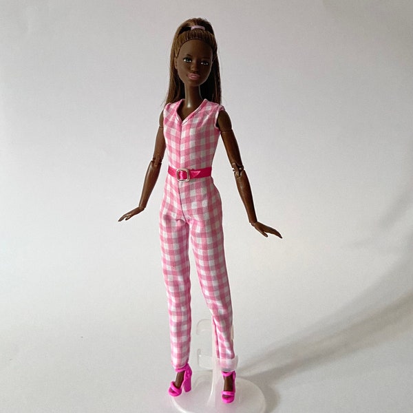 'Pink n plaid' jumpsuit and jumper