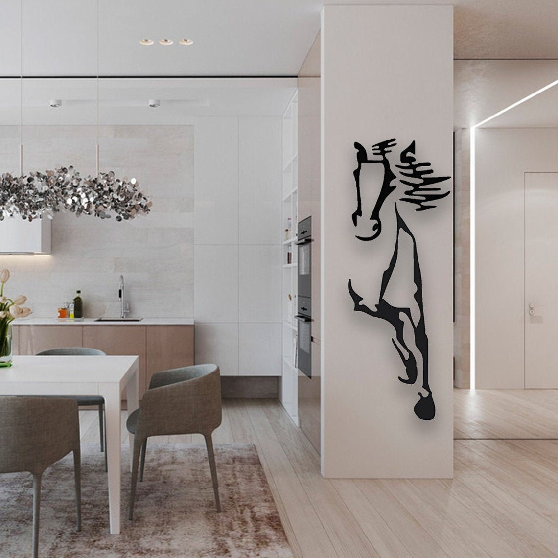 Metal wall art Galloping Horse wall art Metal decoration Etsy