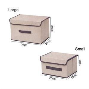 Caja de almacenamiento plegable con tapas y asa caja de | Etsy