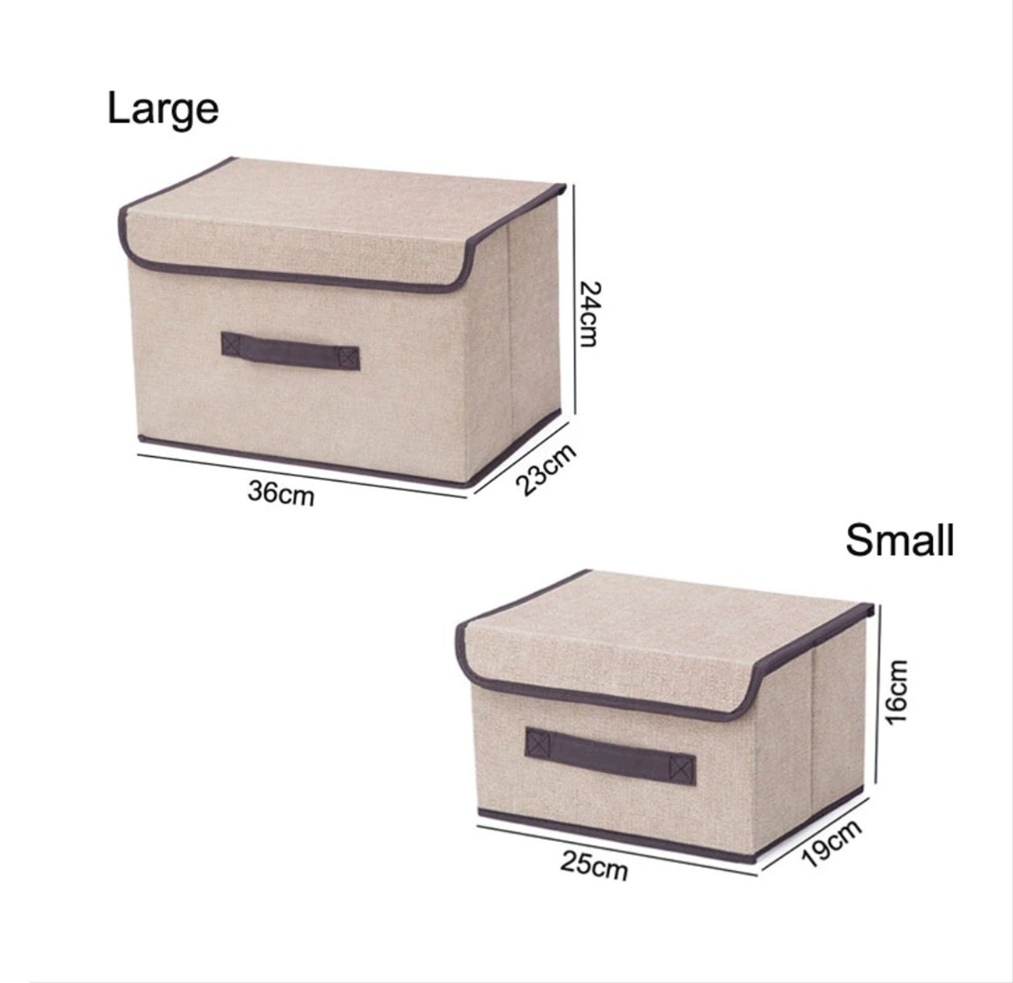 Caja de almacenamiento plegable con tapas y asa caja de | Etsy