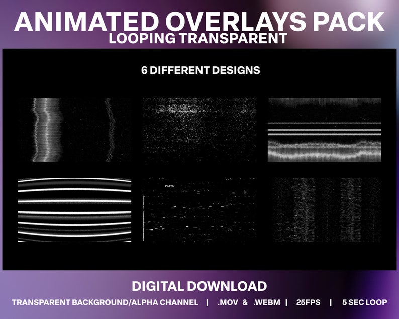 Vhs Overlay Loop VHS Noise Animated Overlay: Retro Video Effects (digital Download) - Etsy