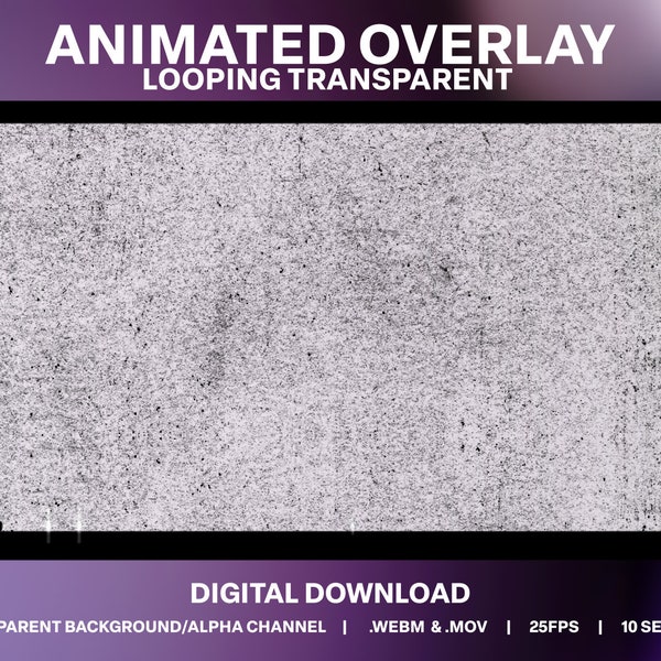 Film Frame Animated Transparent Overlay | 8mm Film Frame | VHS Old Film effect | Square Vertical Reels Video | Stream Overlay