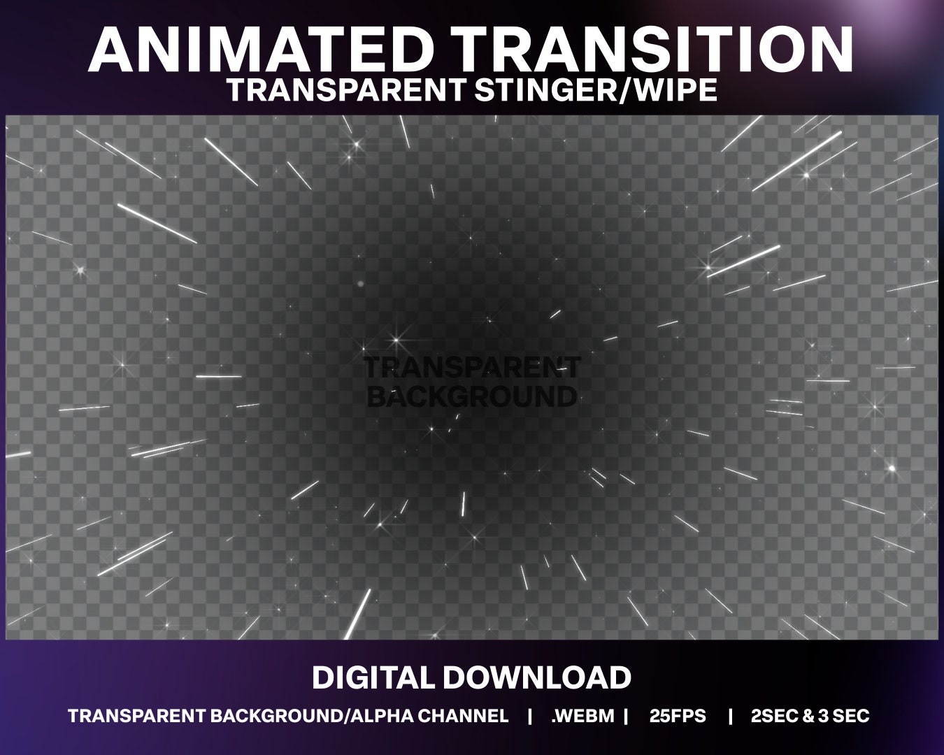 Light Speed Stream Transition: Animated Space Stinger (digital Download ...