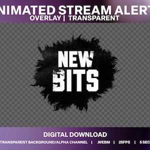 Animated Ink Spread Stream Alerts: Sci-Fi Horror Overlay (Digital Download)