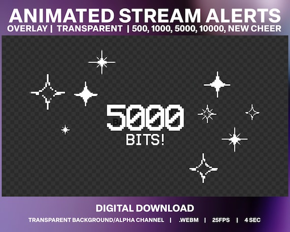 8bit Pixel Bomb Animated Twitch Alert: Stream Overlay (Digital Download)