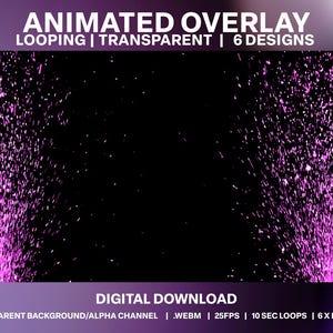 Animiertes Sparkle Stream Overlay | Party Feier Dekor (Digitaler Download)