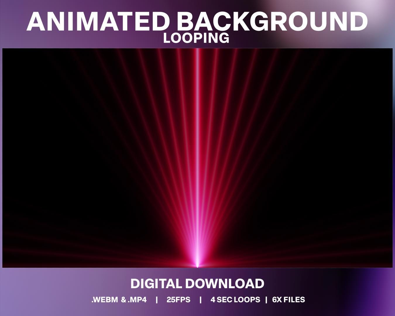 Neon Animated Background Loops: Twitch DJ Stream Lighting (digital ...