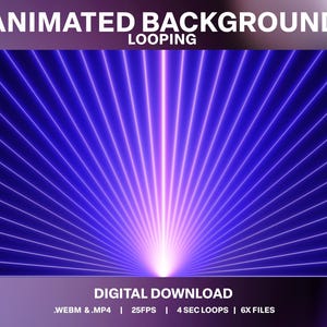 Animated Neon Background Loops: Twitch DJ Stream Lighting (Digital Download)