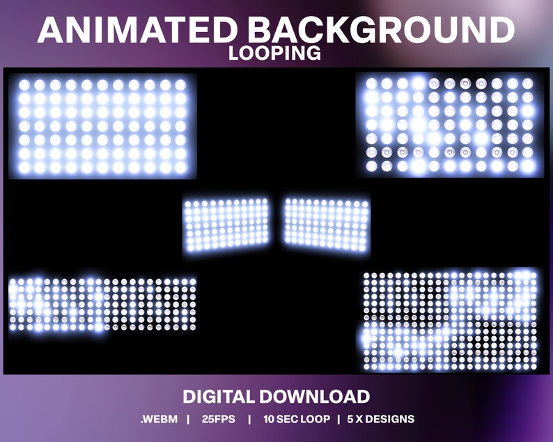 Animated Flashing Lights Background Loops: Blue Stream & Stage ...