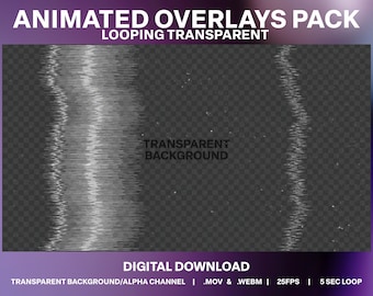 VHS Noise Animated Overlay: Retro Video Effects (Digital Download)