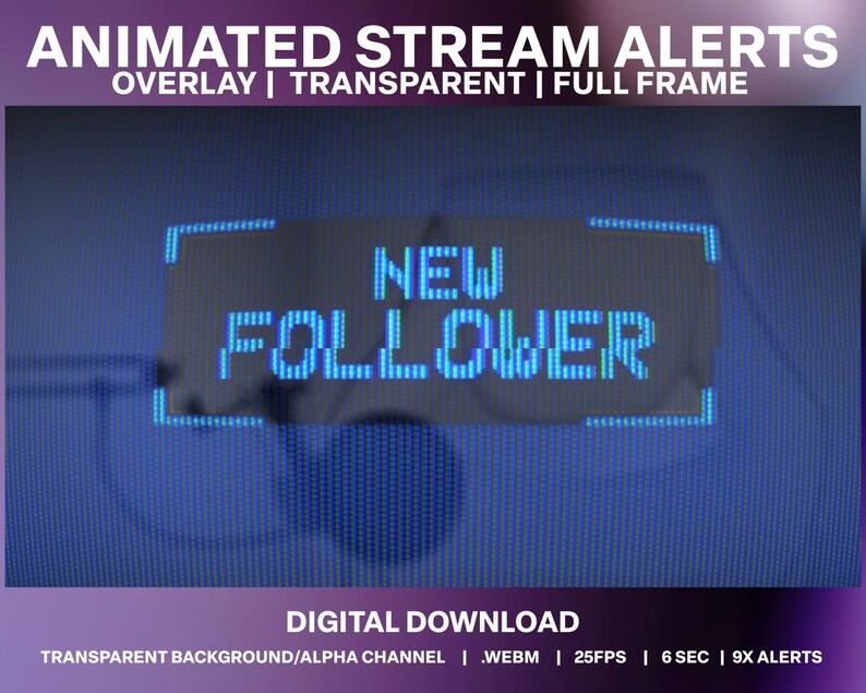 Animated CRT Stream Alerts | VHS New Subscriber Bits Follower ...