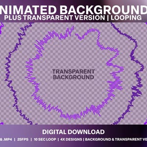 Animated Audio Wave Loop Backgrounds: DJ Stream Decoration (digital ...