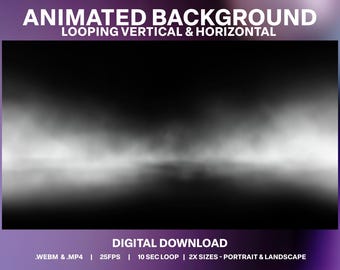 Animated Creepy Fog Background | Horror Stream Decoration | Moody Mist Vertical Video | Mystic Dark Gothic Backdrop| Halloween streamer