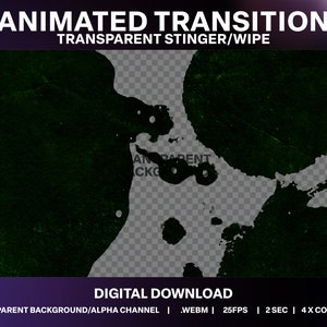 不気味なインクが広がるアニメーションTwitchストリームトランジション | ゴシックグランジストリームスティンガー | ホラーTwitchデコレーション | アニメーションペイントインクワイプ